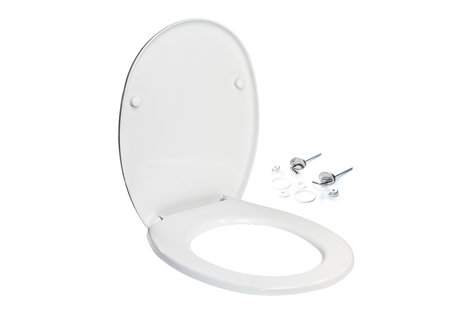 WC doska - Kaskádové biele WC sedadlo Sanit-Plast